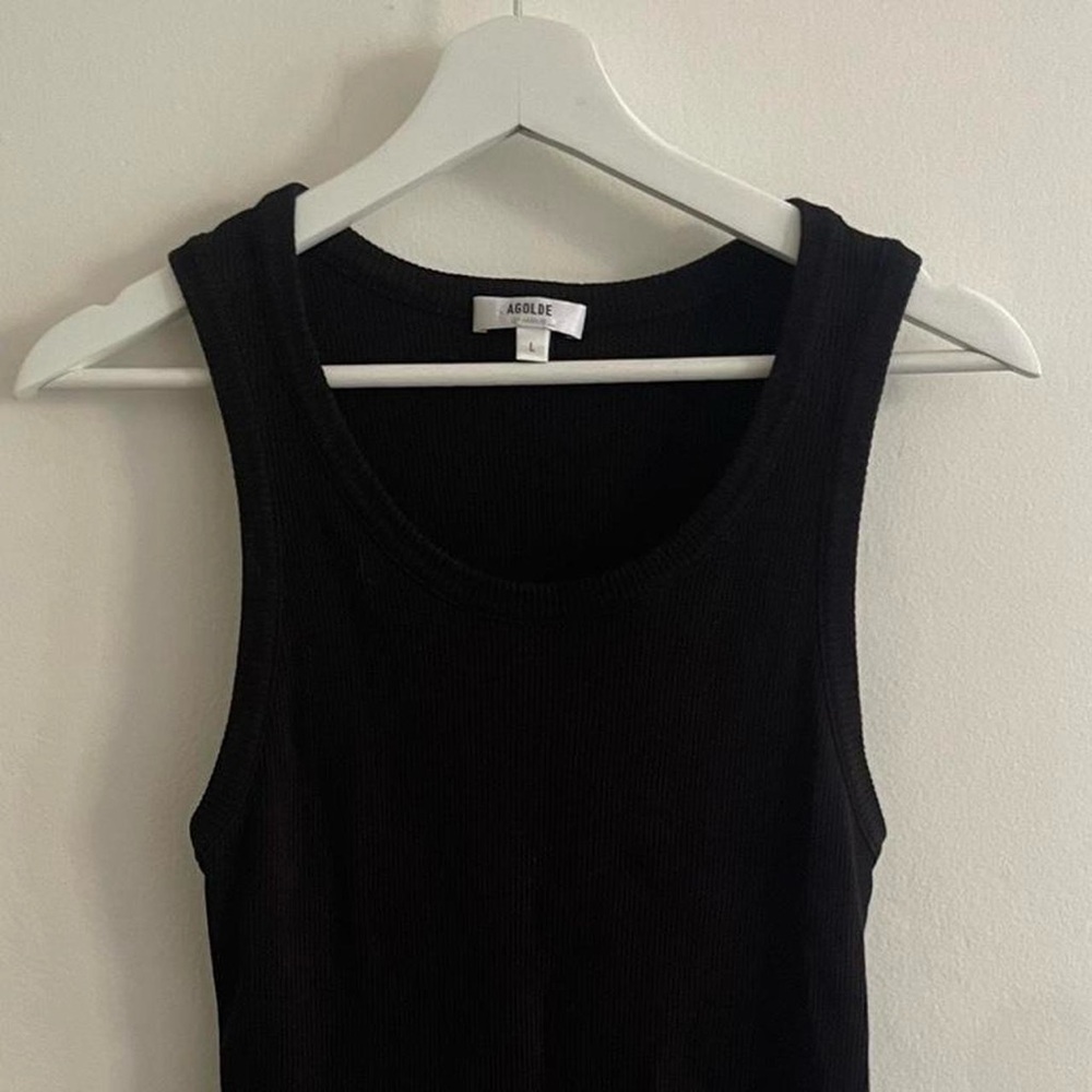 AGOLDE Poppy Tank in Black - Picture 4 of 6